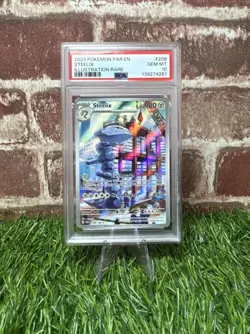 Steelix Paradox Rift Holo Card Pokemon TCG 208/182 Illustration Rare PSA 10 - Image 1