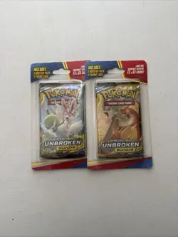 2 Pokemon TCG: Unbroken Bonds Blister New Factory Sealed Pack Hidden Card New - Image 1