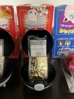 1999 Pokemon Burger King 23K Gold Plated Trading Cards w/ Box Pokeball Set Of 5 - Image 5