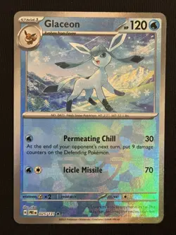 Glaceon (Poke Ball Pattern) 025/131 SV: Prismatic Evolutions NM Pokemon Card TCG - Image 1