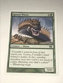 Magic the Gathering Spined Wurm Card - Image 1