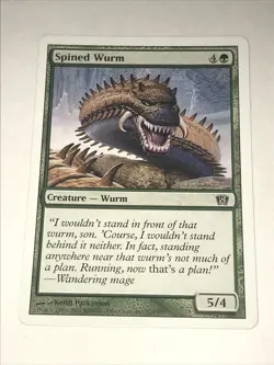 Magic the Gathering Spined Wurm Card - Image 2