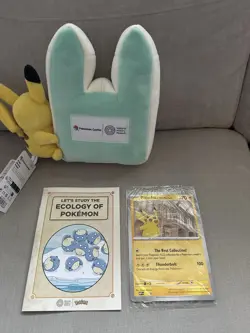 Pokemon X Natural History Museum Pikachu Jumbo Card, Plush & Ecology Booklet 🏛 - Image 3