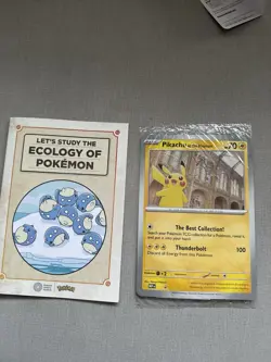 Pokemon X Natural History Museum Pikachu Jumbo Card, Plush & Ecology Booklet 🏛 - Image 5