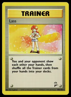 Pokemon Card - Lass Base Set 2 104/130 Rare - Image 1