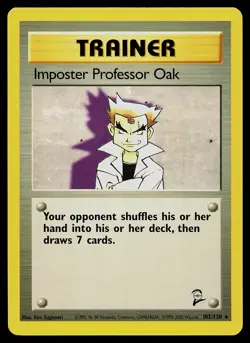 Pokemon Card - Imposter Professor Oak Base Set 2 102/130 Rare - Image 1