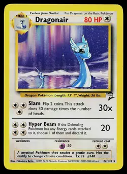 Pokemon Card - Dragonair Base Set 2 22/130 Rare - Image 1