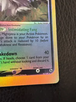 Pokemon TCG Mightyena EX Ruby and Sapphire Reverse Holo Rare Card 10/109 - Image 4
