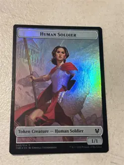mtg foil token Human Soldier//Nightmare, 002//012, Theros Beyond Death, unplayed - Image 2