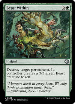 Beast Within #233 | Near Mint | The Lost Caverns of Ixalan Commander Magic MTG - Image 1
