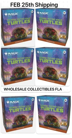 6 box Lot TMNT Magic The Gathering Prerelease kit MTG 2/25 ship PreOrder +Bonus - Image 1