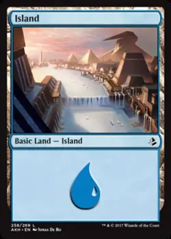 Island (258) - Amonkhet #258/269 MTG Magic The Gathering - Image 1