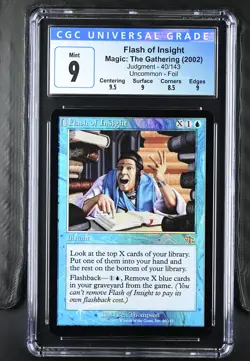 FLASH OF INSIGHT Judgment Foil U CGC 9 MTG [Nostalgium] - Image 1