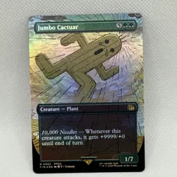MTG - Jumbo Cactuar (Borderless) Final Fantasy Foil NM Pack Fresh - Image 1