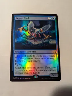 Sunderflock FOIL 74 Lorwyn Eclipsed ECL MTG Rare Unplayed Mint M/NM Elemental - Image 1