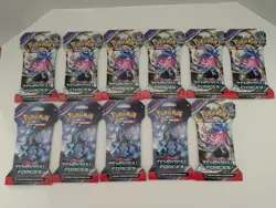 11x Pokemon TCG Temporal Forces Sleeved Booster Packs Scarlet & Violet -11 packs - Image 1