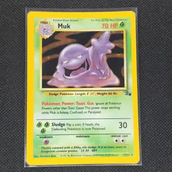 Muk - 13/62 - Holo Rare - Unlimited - Fossil - Pokemon Card - LP - Image 1