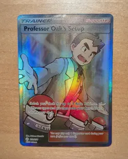Pokemon TCG Professor Oak's Setup Full Art Rare Holo 233/236 Cosmic Eclipse NM - Image 1