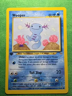 2001 POKEMON TCG NEO DISCOVERY 71/75 WOOPER 1ST EDITION COMMON NEAR MINT - Image 1
