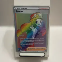 Pokemon Serena Full Art Trainer Secret Rare Holo 207/195 Silver Tempest - Image 1