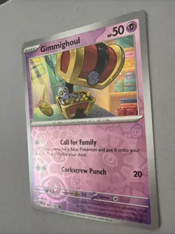 Pokemon TCG * Paradox Rift * 87/182 Gimmighoul REVERSE HOLO Common * FRESH PK - Image 2