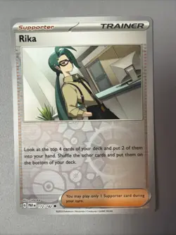 Pokemon TCG * Paradox Rift * 172/182 Rika REVERSE HOLO Uncommon * FRESH PK - Image 1