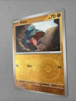 Pokemon TCG * Paradox Rift * 94/182 Gible REVERSE HOLO Common * FRESH PK - Image 2