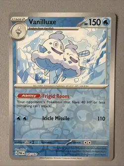 Pokemon TCG * Paradox Rift * 45/182 Vanilluxe REVERSE HOLO Uncommon * FRESH PK - Image 1