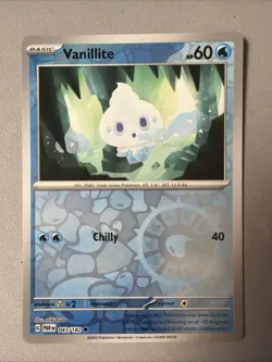 Pokemon TCG * Paradox Rift * 43/182 Vanillite REVERSE HOLO Common * FRESH PK - Image 1