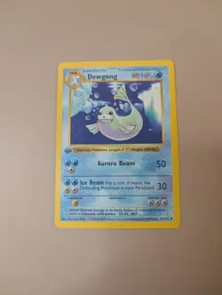 Pokemon Dewgong 1st Edition Shadowless Base Set 25/102 LP - Image 1