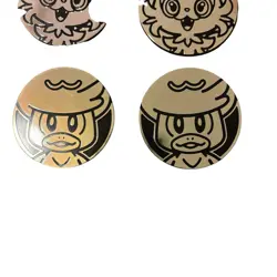 Pokemon Large Gold Coin Bundle X6 Fuecoco Sprigatito Quaxley Collectible Coins - Image 2