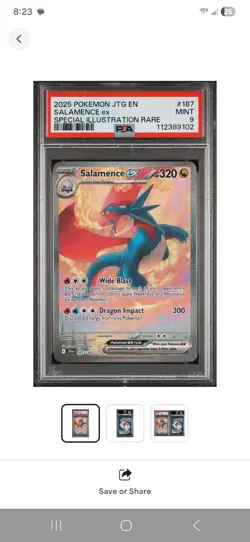 Pokemon Salamence ex Sv09 Journey Together Special Illustration Rare 187/159 PS… - Image 1