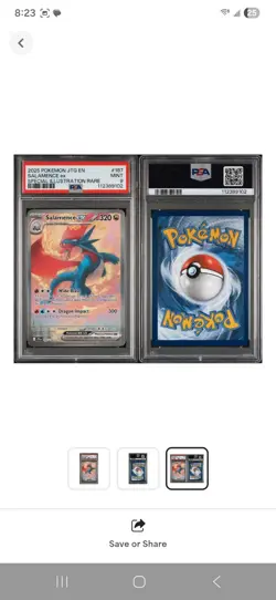 Pokemon Salamence ex Sv09 Journey Together Special Illustration Rare 187/159 PS… - Image 3