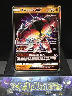 Pokemon Card Buzzwole GX 57/111 Crimson Invasion Ultra Rare Near Mint - Image 1