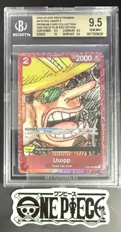 BGS 9.5 One Piece ST01-002 C Usopp - English - Card Collection Red - Graded - Image 1