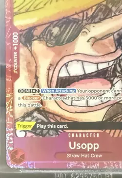 BGS 9.5 One Piece ST01-002 C Usopp - English - Card Collection Red - Graded - Image 2