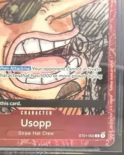 BGS 9.5 One Piece ST01-002 C Usopp - English - Card Collection Red - Graded - Image 5