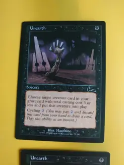 Unearth x2 Urza's LEgacy Sorcery Magic the Gathering 2 Card. - Image 3