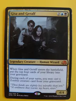 MTG Card. Gisa and Geralf Mythic Human Wizard Eldritch Moon - Image 2