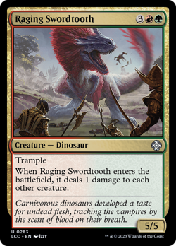 Raging Swordtooth #283 | NM | The Lost Caverns of Ixalan Commander Magic MTG - Image 1