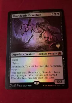 EBONDEATH, DRACOLICH MTG Adventures Forgotten Realms MYTHIC RARE FOIL 100/281 - Image 1
