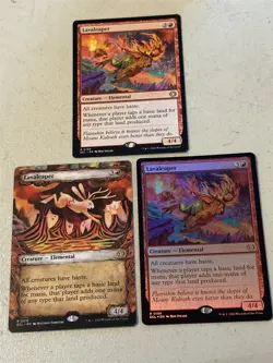 3 x mtg Lavaleaper, 1 showcase, 1 foil, Lorwyn Eclipsed, unplayed - Image 1