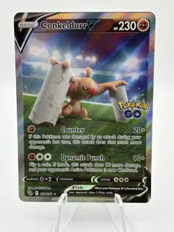 Conkeldurr V 074/078 - Pokemon GO Alternate Ultra Rare Full Art Holo Foil NM - Image 1