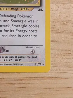 Pokemon TCG Smeargle 11/75 Neo Discovery Holo Unlimited LP - Image 5
