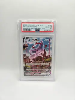 Pokemon PSA 10 GEM MINT Espeon VMAX | 189 | Japanese Eevee Heroes Full Art - Image 1