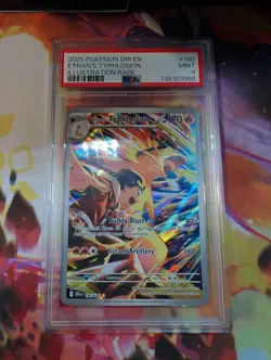 Ethan's Typhlosion 190/182 Sv10: PSA 9 Destined Rival Pokemon Illustration Rare - Image 1