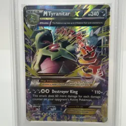Pokemon TCG M Tyranitar EX Ultra Rare Card Ancient Origins 43/98 PSA 8 NM-MT - Image 2