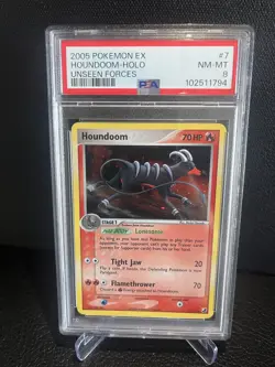 Houndoom Holo 7/115 EX Unseen Forces PSA 8 NM-MT Pokemon Card - Image 1