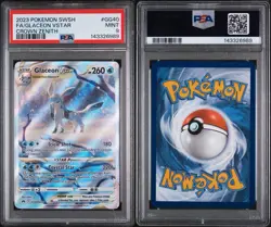 2023 POKEMON SWORD & SHIELD CROWN ZENITH #GG40 FULL ART/GLACEON VSTAR PSA 9 - Image 3