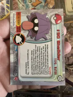 Topps Pokemon TCG#90 Shellder Non Holo Blue Logo 1st Ed NM Vintage 1999 - Image 2